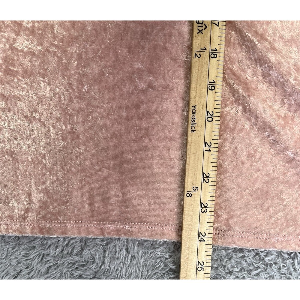 Gilligan & O'Malley Size 3XL Pink Velour Velvet Top V-Neck Classic Holiday Fairy - Picture 5 of 8